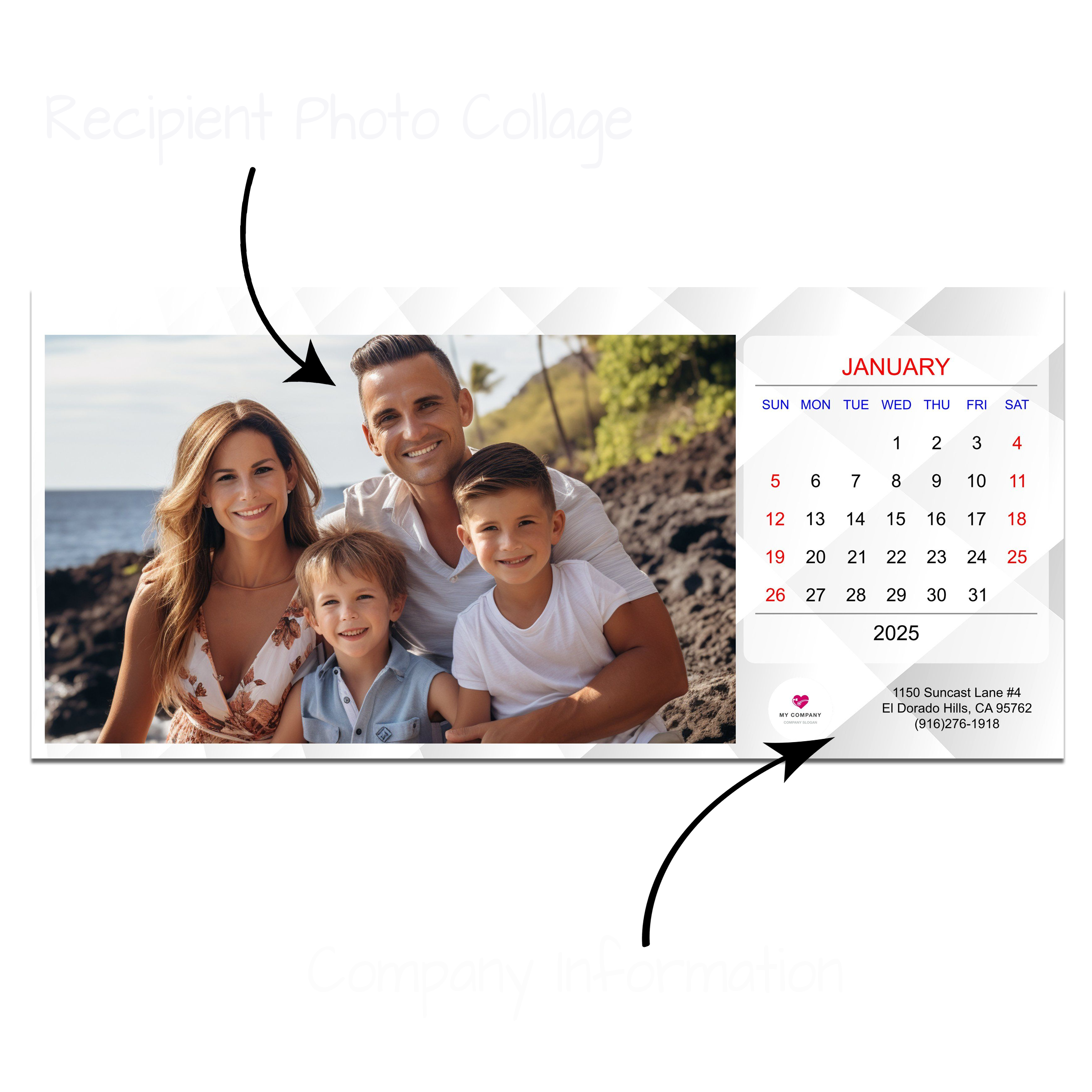 Personalzied photo calendar for business use